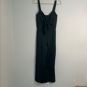 Abercrombie and Fitch Women’s Green Tie-Front Jumpsuit